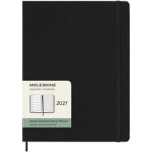 Load image into Gallery viewer, Moleskine hard cover 12 month XL weekly planner — Black