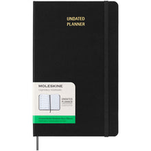 Load image into Gallery viewer, Moleskine hard cover undated L weekly planner — Black