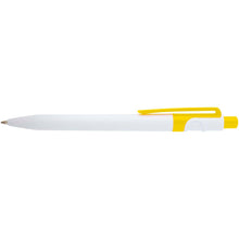 Load image into Gallery viewer, Unica recycled plastic ballpoint pen (blue ink) — Yellow (front)