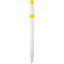 Load image into Gallery viewer, Unica recycled plastic ballpoint pen (black ink) — Yellow (back)