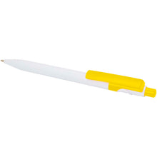 Load image into Gallery viewer, Unica recycled plastic ballpoint pen (black ink) — Yellow (detail)
