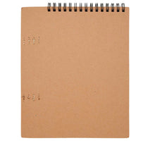 Load image into Gallery viewer, Doodle A5 spiral soft cover notebook and crayon set — Natural (back)