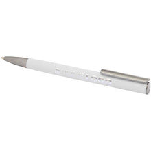 Load image into Gallery viewer, Ziguur recycled aluminium ballpoint pen (blue ink) — White (detail 2)