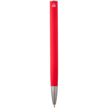 Load image into Gallery viewer, Ziguur recycled aluminium ballpoint pen (blue ink) — Red (back)