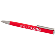 Load image into Gallery viewer, Ziguur recycled aluminium ballpoint pen (blue ink) — Red (detail 2)