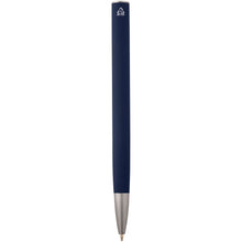 Load image into Gallery viewer, Ziguur recycled aluminium ballpoint pen (blue ink) — Navy (back)