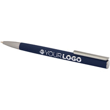 Load image into Gallery viewer, Ziguur recycled aluminium ballpoint pen (blue ink) — Navy (detail 2)
