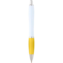 Load image into Gallery viewer, Nash recycled plastic ballpoint pen (blue ink) — Yellow (back)