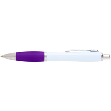 Load image into Gallery viewer, Nash recycled plastic ballpoint pen (blue ink) — Purple (front)