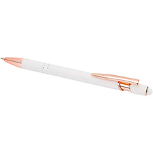 Load image into Gallery viewer, Nanna ballpoint pen with rose gold finish (blue ink) — White (detail)