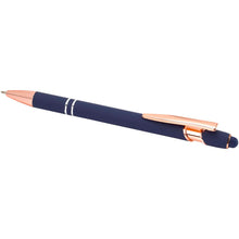 Load image into Gallery viewer, Nanna ballpoint pen with rose gold finish (blue ink) — Ocean blue (detail)