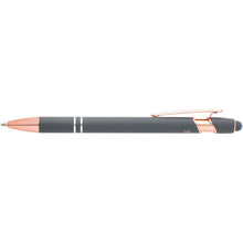 Load image into Gallery viewer, Nanna ballpoint pen with rose gold finish (blue ink) — Twilight Grey (front)