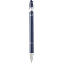 Load image into Gallery viewer, Kish ballpoint pen with silver finish (blue ink) — Navy (back)