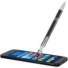 Load image into Gallery viewer, Kish ballpoint pen with silver finish (blue ink) — Black (detail 2)