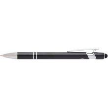 Load image into Gallery viewer, Kish ballpoint pen with silver finish (blue ink) — Black (front)