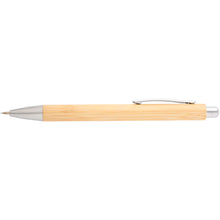 Load image into Gallery viewer, Oblys bamboo ballpoint pen and mechanical pencil set (black ink) — Natural (front)