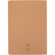 Load image into Gallery viewer, Slyk A5 kraft cahier notebook with ruled pages — Natural (back)