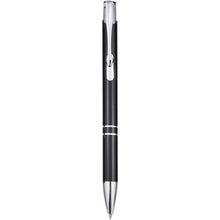 Load image into Gallery viewer, Moneta recycled aluminium ballpoint pen (blue ink) — Black