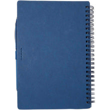 Load image into Gallery viewer, Slate A5 reusable hard cover notebook and pen set (black ink) — Navy (back)