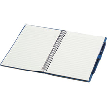 Load image into Gallery viewer, Slate A5 reusable hard cover notebook and pen set (black ink) — Navy (detail)
