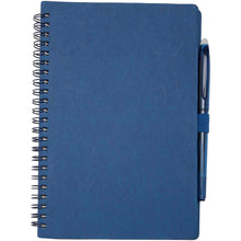 Load image into Gallery viewer, Slate A5 reusable hard cover notebook and pen set (black ink) — Navy (front)