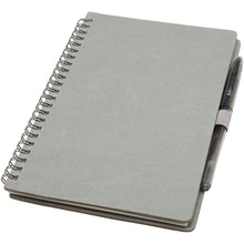 Load image into Gallery viewer, Slate A5 reusable hard cover notebook and pen set (black ink) — Grey