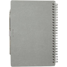 Load image into Gallery viewer, Slate A5 reusable hard cover notebook and pen set (black ink) — Grey (back)