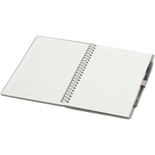 Load image into Gallery viewer, Slate A5 reusable hard cover notebook and pen set (black ink) — Grey (detail)