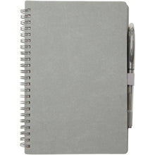 Load image into Gallery viewer, Slate A5 reusable hard cover notebook and pen set (black ink) — Grey (front)
