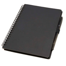 Load image into Gallery viewer, Slate A5 reusable hard cover notebook and pen set (black ink) — Black