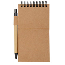 Load image into Gallery viewer, Flipper sticky notepad with ballpoint pen (black ink) — Natural (back)