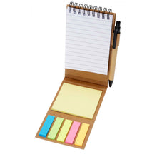 Load image into Gallery viewer, Flipper sticky notepad with ballpoint pen (black ink) — Natural (detail)