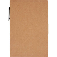 Load image into Gallery viewer, Swift sticky notes booklet with ballpoint pen (black ink) — Natural (back)
