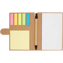 Load image into Gallery viewer, Swift sticky notes booklet with ballpoint pen (black ink) — Natural (detail)