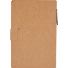 Load image into Gallery viewer, Swift sticky notes booklet with ballpoint pen (black ink) — Natural (front)