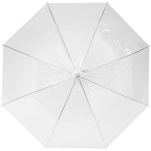 Load image into Gallery viewer, Kate 23" transparent auto open umbrella — Transparent white (front)