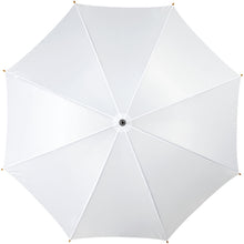 Load image into Gallery viewer, Kyle 23" auto open umbrella wooden shaft and handle — White (front)