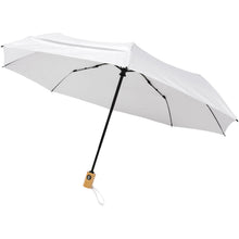 Load image into Gallery viewer, Bo 21" foldable auto open/close recycled PET umbrella — White