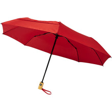 Load image into Gallery viewer, Bo 21" foldable auto open/close recycled PET umbrella — Red