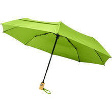 Load image into Gallery viewer, Bo 21" foldable auto open/close recycled PET umbrella — Lime