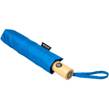 Load image into Gallery viewer, Bo 21" foldable auto open/close recycled PET umbrella — Process blue (detail)
