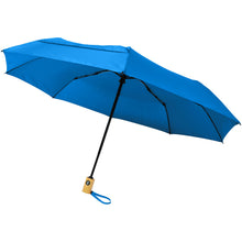 Load image into Gallery viewer, Bo 21" foldable auto open/close recycled PET umbrella — Process blue