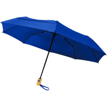 Load image into Gallery viewer, Bo 21" foldable auto open/close recycled PET umbrella — Royal blue