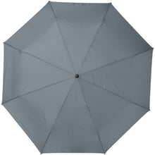 Load image into Gallery viewer, Bo 21" foldable auto open/close recycled PET umbrella — Grey (front)