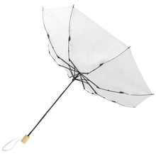 Load image into Gallery viewer, Birgit 21'' foldable windproof recycled PET umbrella — White (detail)