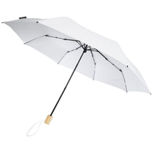 Load image into Gallery viewer, Birgit 21'' foldable windproof recycled PET umbrella — White