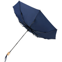 Load image into Gallery viewer, Birgit 21'' foldable windproof recycled PET umbrella — Navy (detail)
