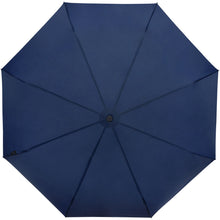 Load image into Gallery viewer, Birgit 21'' foldable windproof recycled PET umbrella — Navy (front)