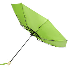 Load image into Gallery viewer, Birgit 21'' foldable windproof recycled PET umbrella — Lime green (detail)