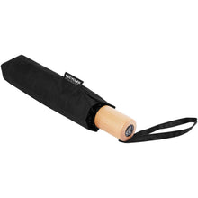 Load image into Gallery viewer, Birgit 21'' foldable windproof recycled PET umbrella — Black (detail 2)